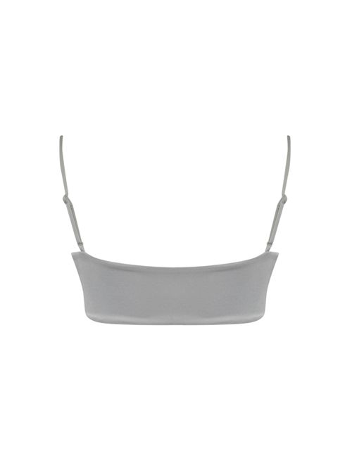 Costume da bagno top Athena con strass Silver Mc2 Saint Barth | ATHENA00348H SHINY STRASS ZEBRA SILV